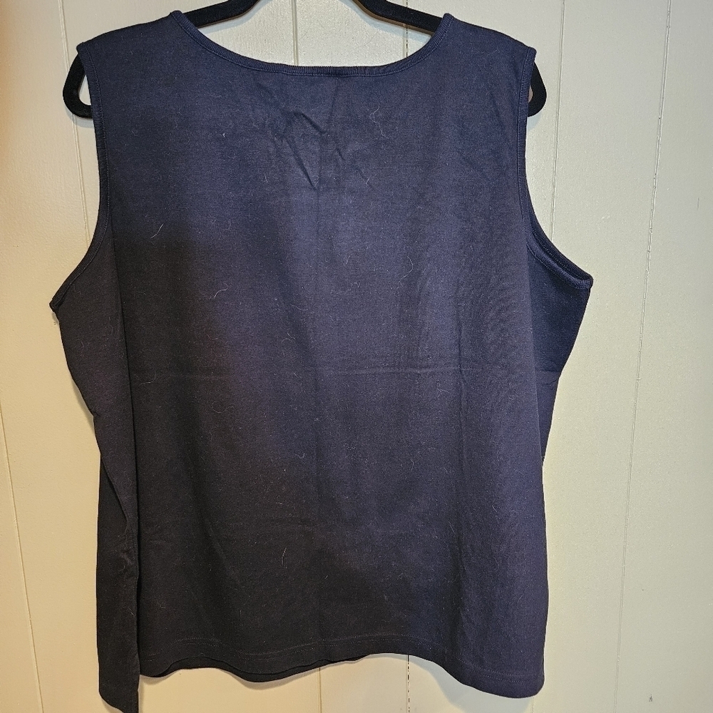 Liz Claiborne Women’s Classic Black Tank Top, Plus-Size 3X, 100% Cotton